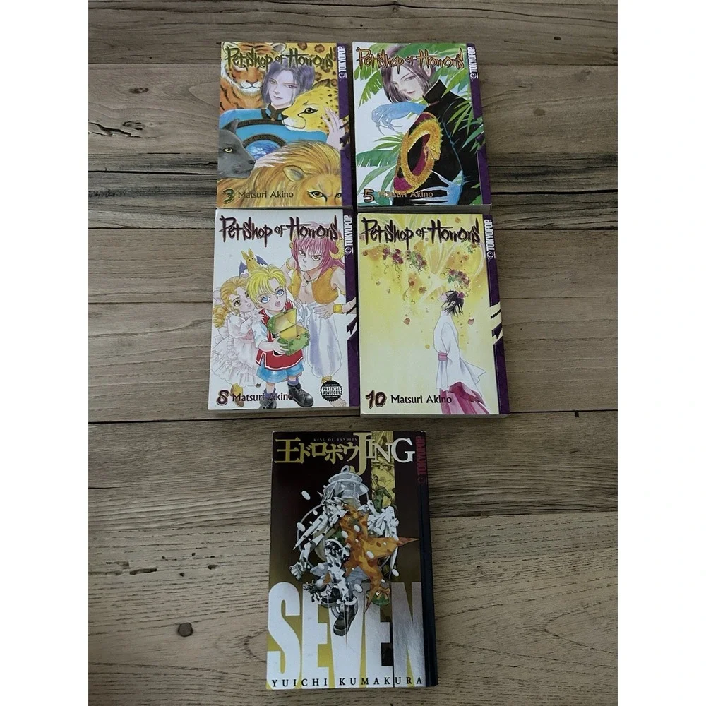Pet Shop Of Horrors Volumes 3,5,8,10 Manga English & Jingle:‎ King Of Bandits